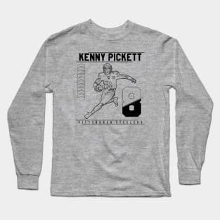 Kenny Pickett || Black retro | Football Long Sleeve T-Shirt